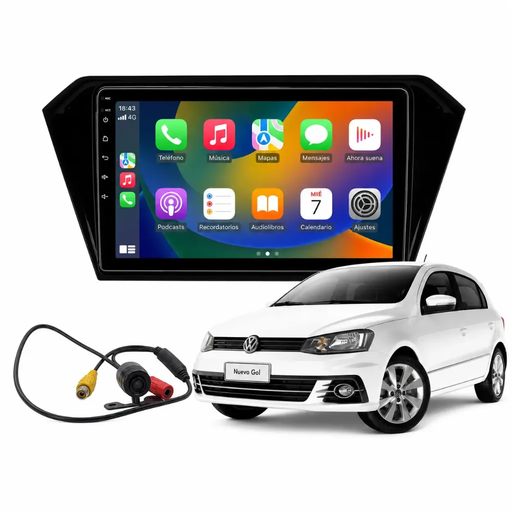 Radio Android 9 Pulgadas Para Vw Gol/saveiro G7 - 4 Gb Ram 64 GB ROM 