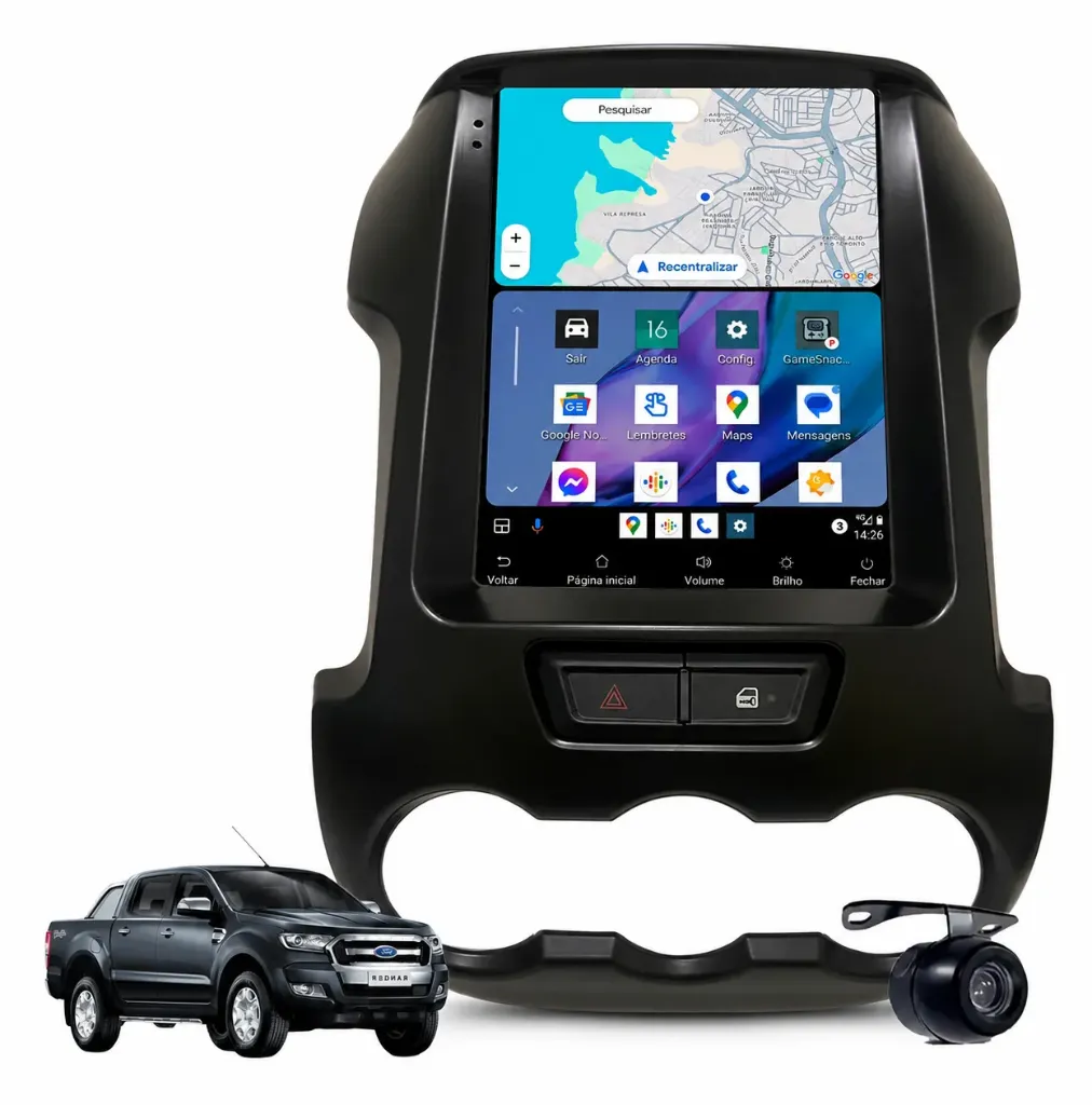 Radio Tesla Ford Ranger 9.7 Pulgada 2012/2018 4 y64 gb ram y rom