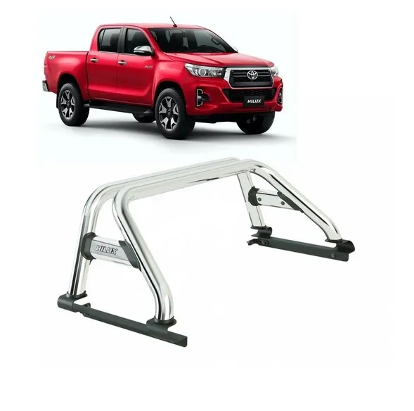Barra Antivuelco Cromada Toyota Hilux Revo 2016 Al 2025