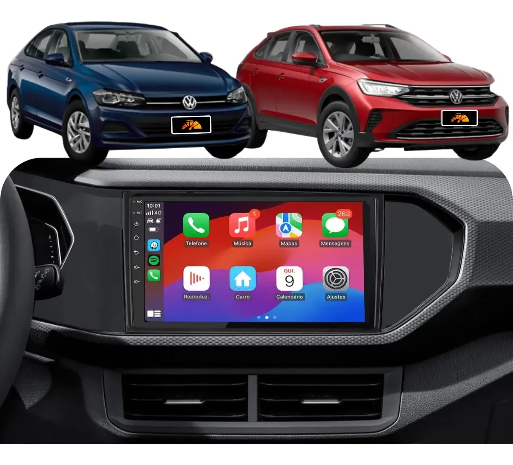 Sistema multimedia Android de 9 pulgadas para Polo Track Virtus (modelos 2018 a 2026).