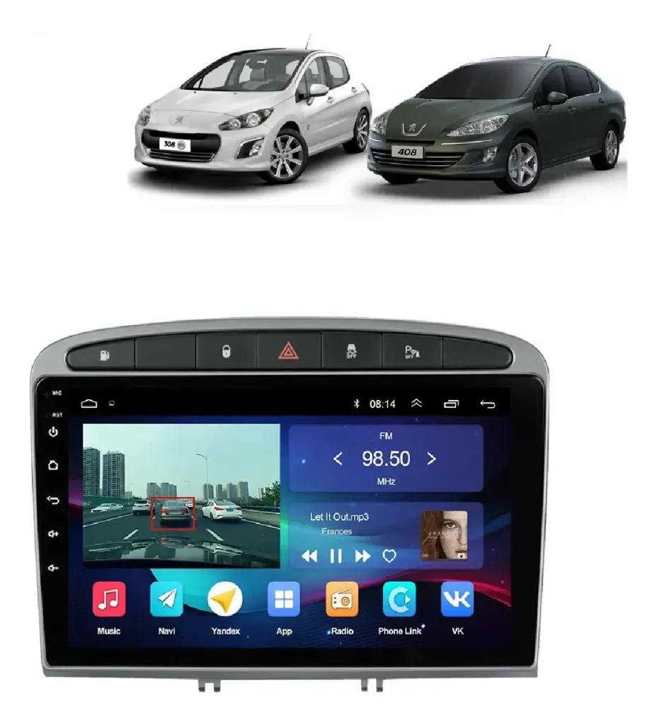 Radio multimedia Android Peugeot 308 408 2/64GB Carplay ADAK 